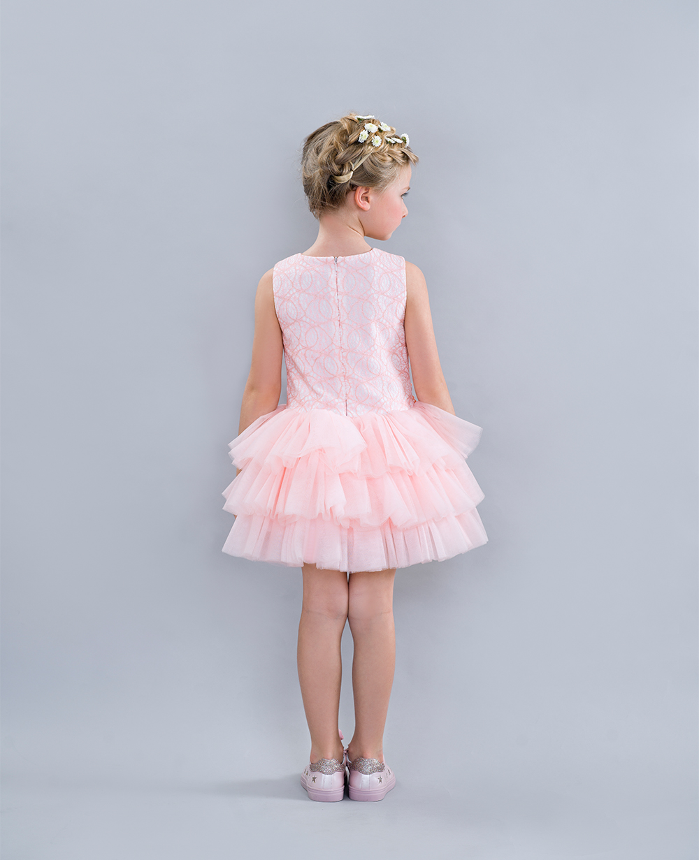 Pink Sleeveless Wedding Gown Formal Dress 